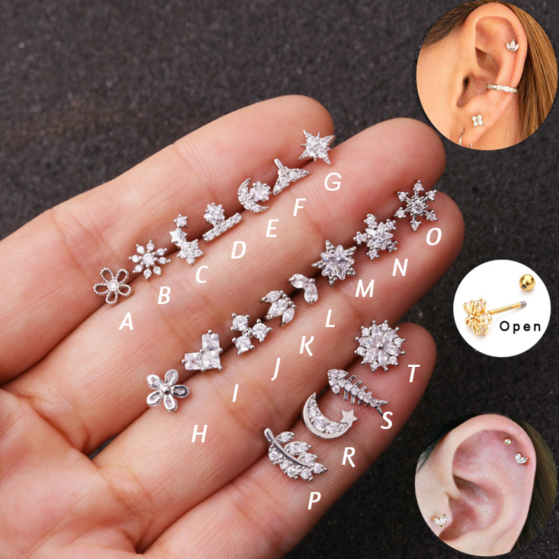 1 sztuka 20g różowe złoto Cz c – Body Jewelry Tunnels recenzja i cena