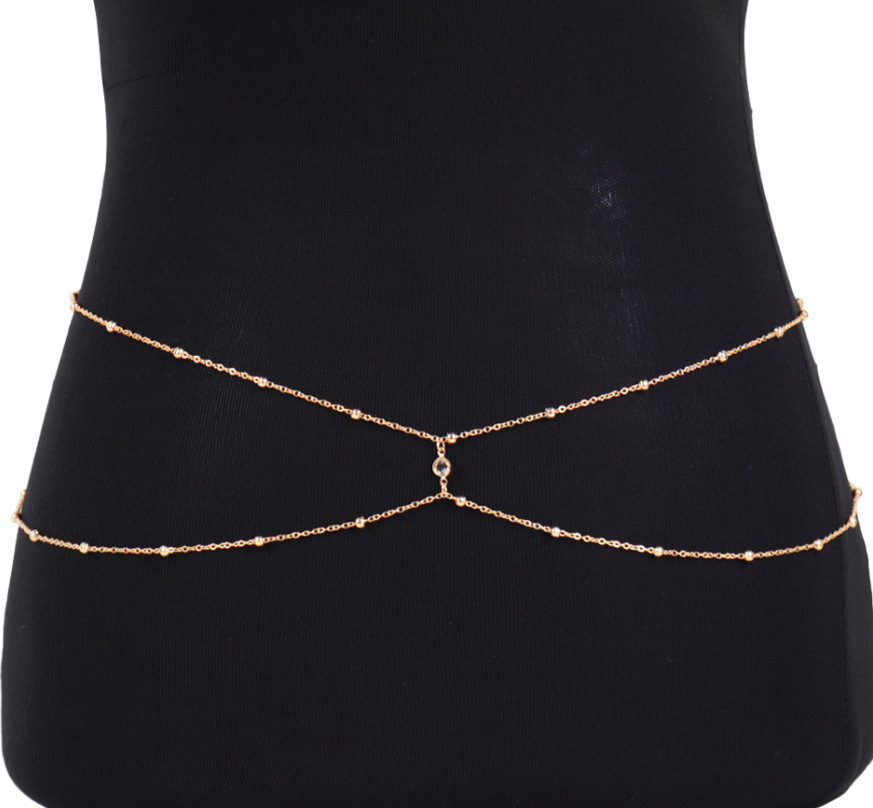 Clear Rhinestone Beaded Belly  – Body Jewels recenzja i cena