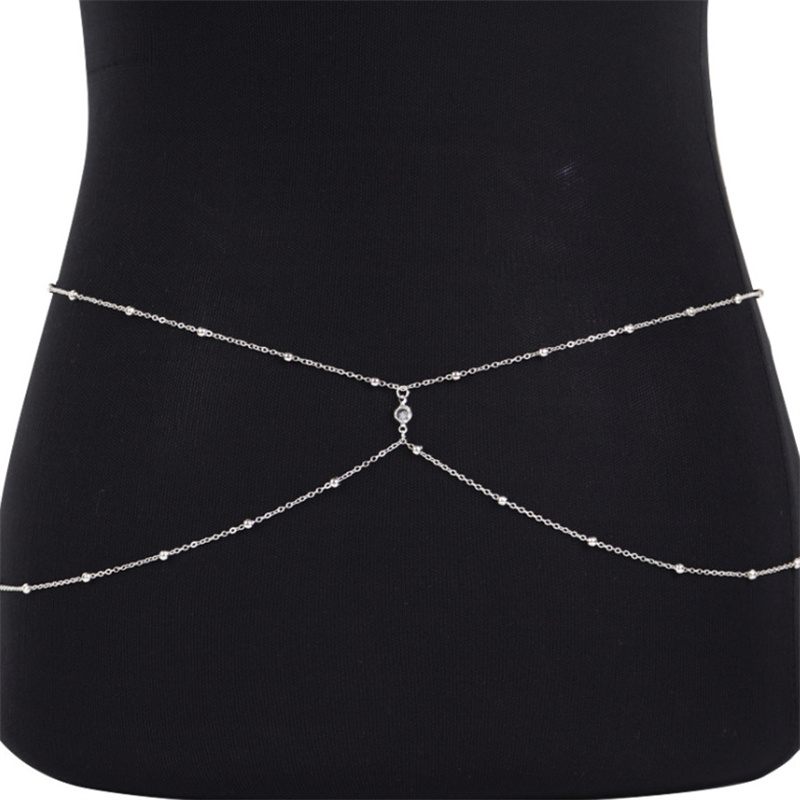 Clear Rhinestone Beaded Belly  – Body Jewels recenzja i cena