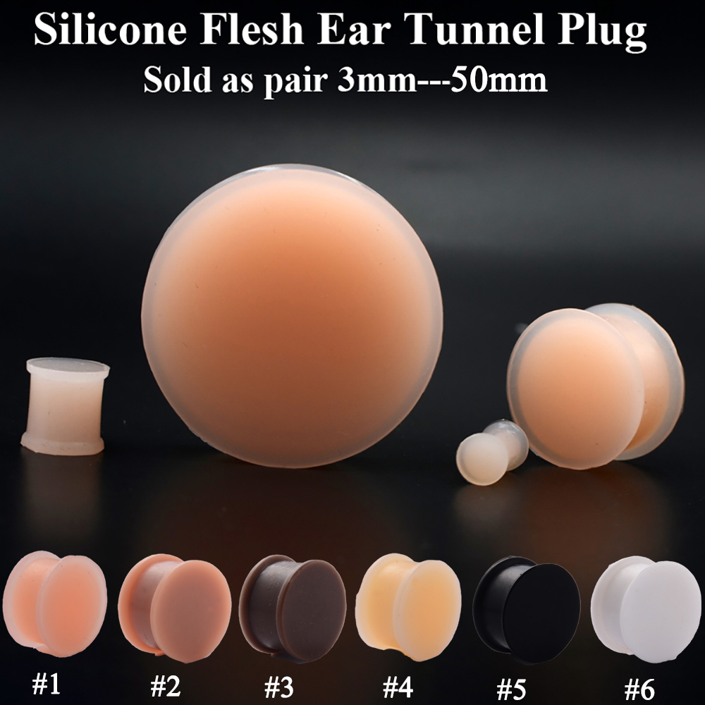 1 Para Silikonowe elastyczne g – Body Jewelry Gauge Sizes recenzja i cena