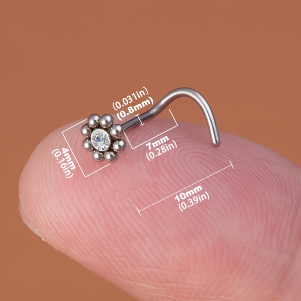1 sztuk kwiatowego kształtu śr – Nostril Screw Pin recenzja i cena