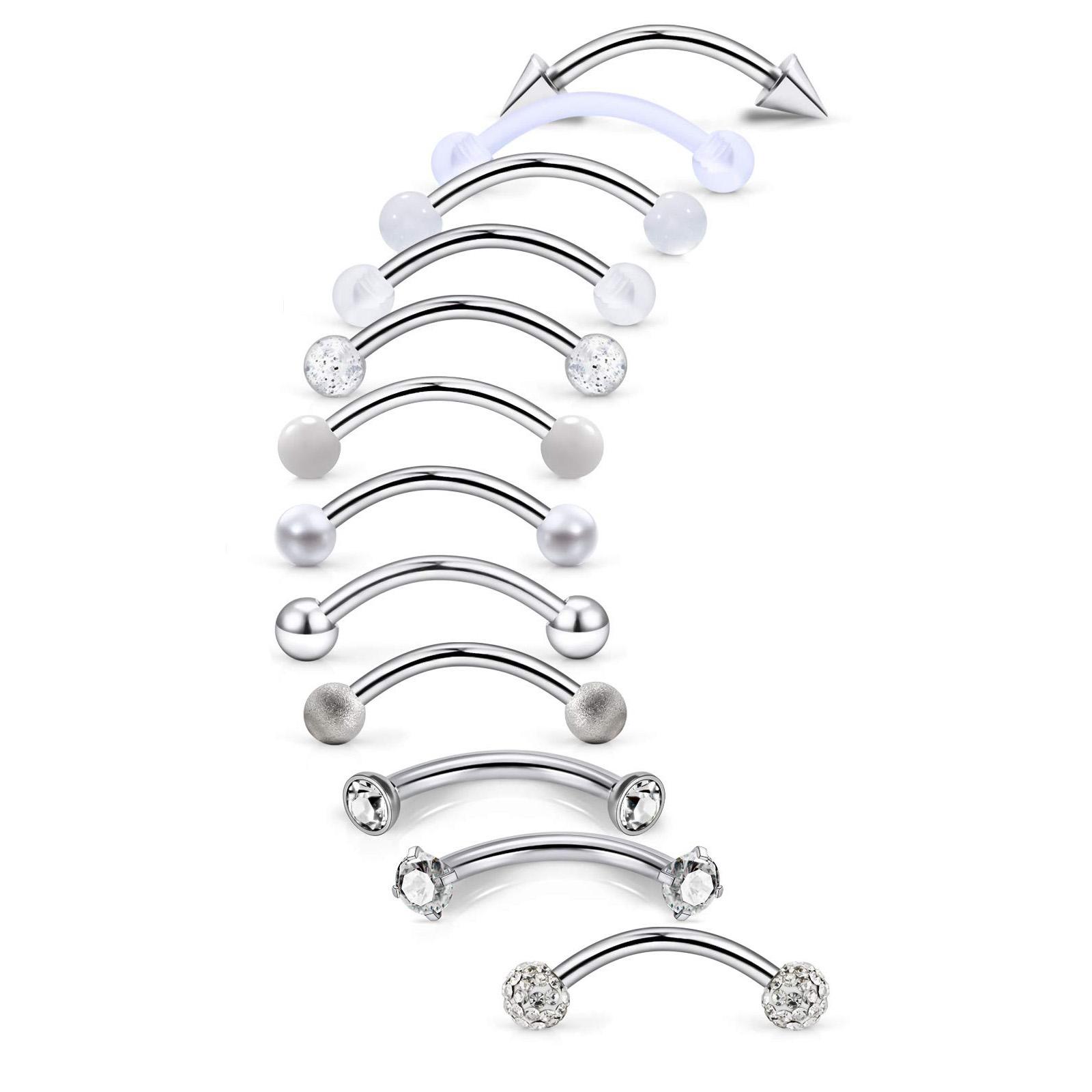 10/11/12 sztuk 16G ze stali ni – Body Jewelry Vertical Labret recenzja i cena