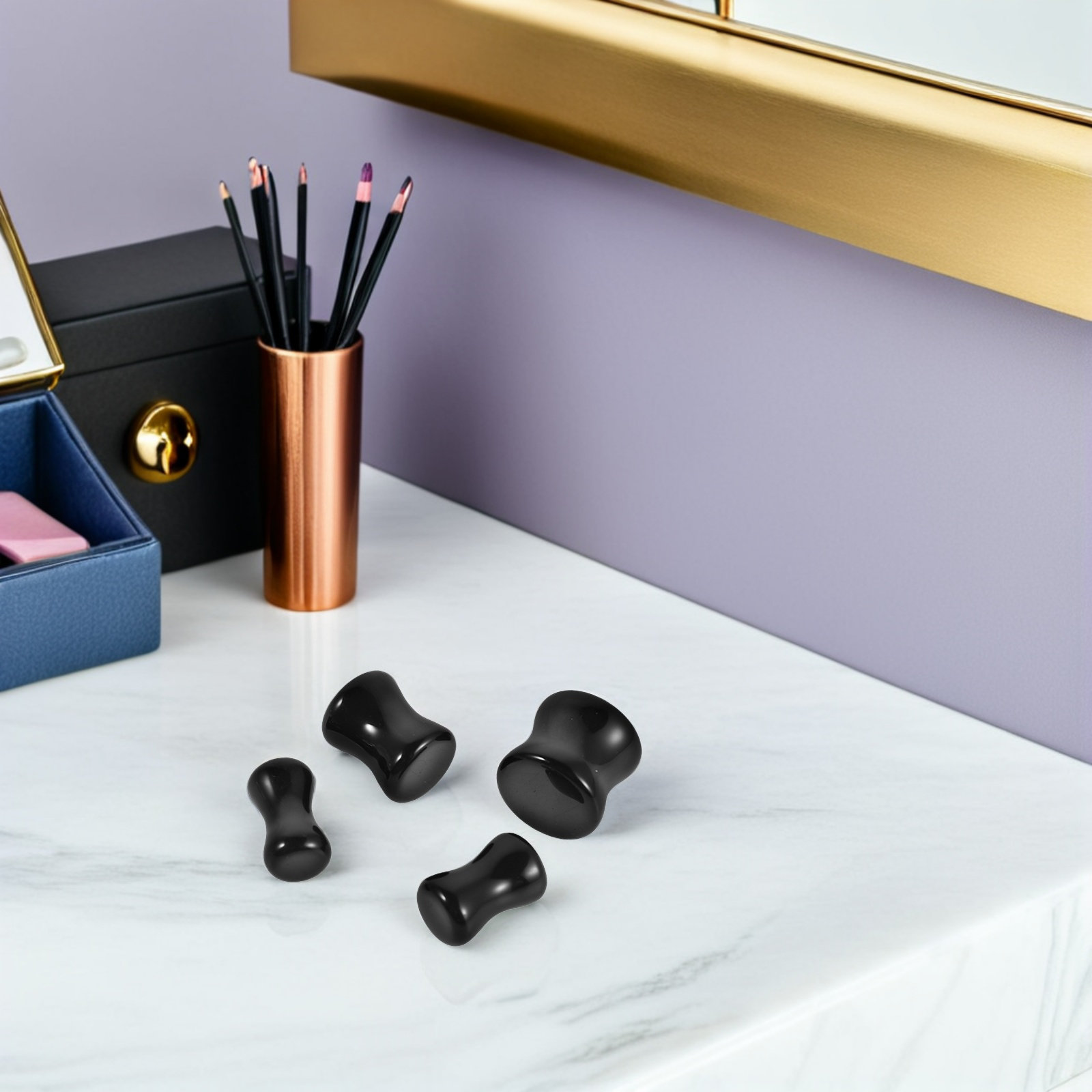 4 pary obsydianowych plugów do – Body Jewelry Gauge Sizes recenzja i cena