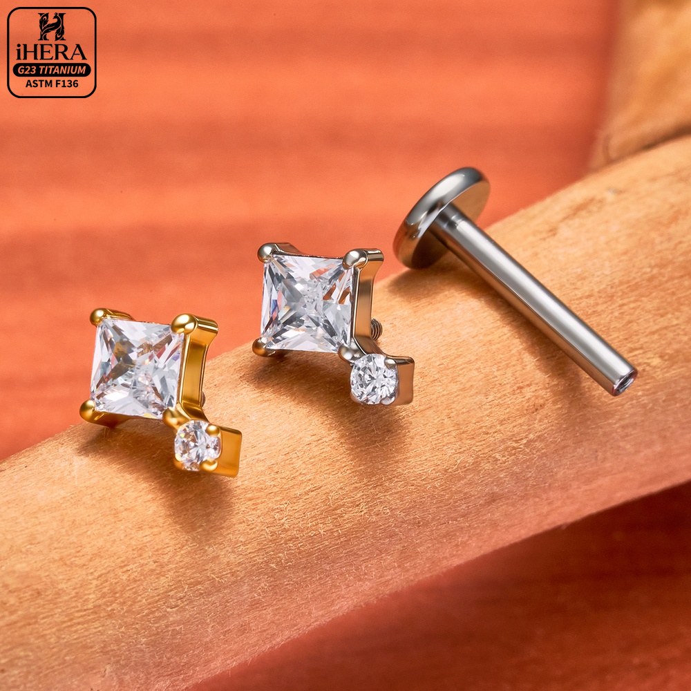 Segment labret z tytanu G23, k – Body Jewelry Vertical Labret recenzja i cena