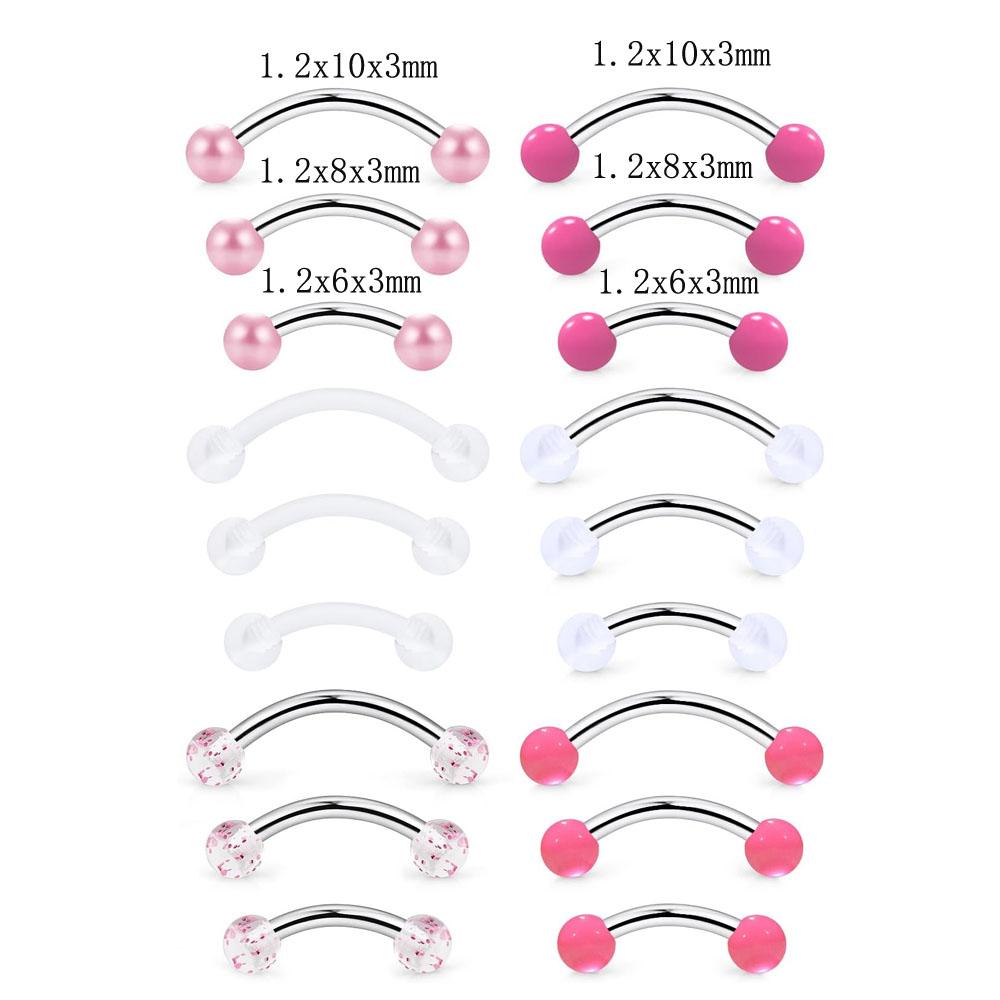 Zestaw 1/18 szt. 16G 6/8/10mm  – Body Jewelry Vertical Labret recenzja i cena