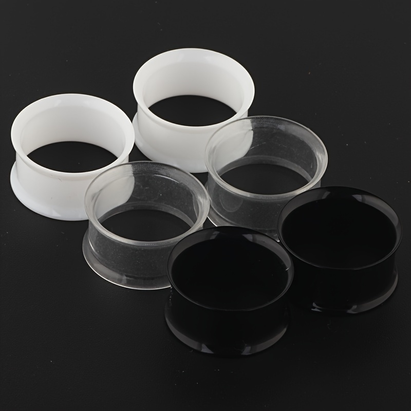 6szt Hollow Acrylic Double Fla – Body Jewelry Gauge Sizes recenzja i cena