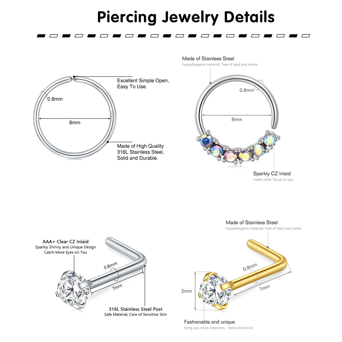 28 sztuk/zestaw 20g kolczyki w – Body Jewelry Changing Kit recenzja i cena
