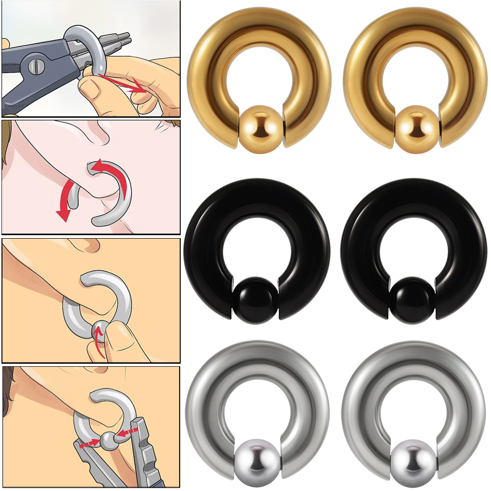 1PC Stal nierdzewna Duży rozmi – Body Jewelry Gauge Sizes recenzja i cena