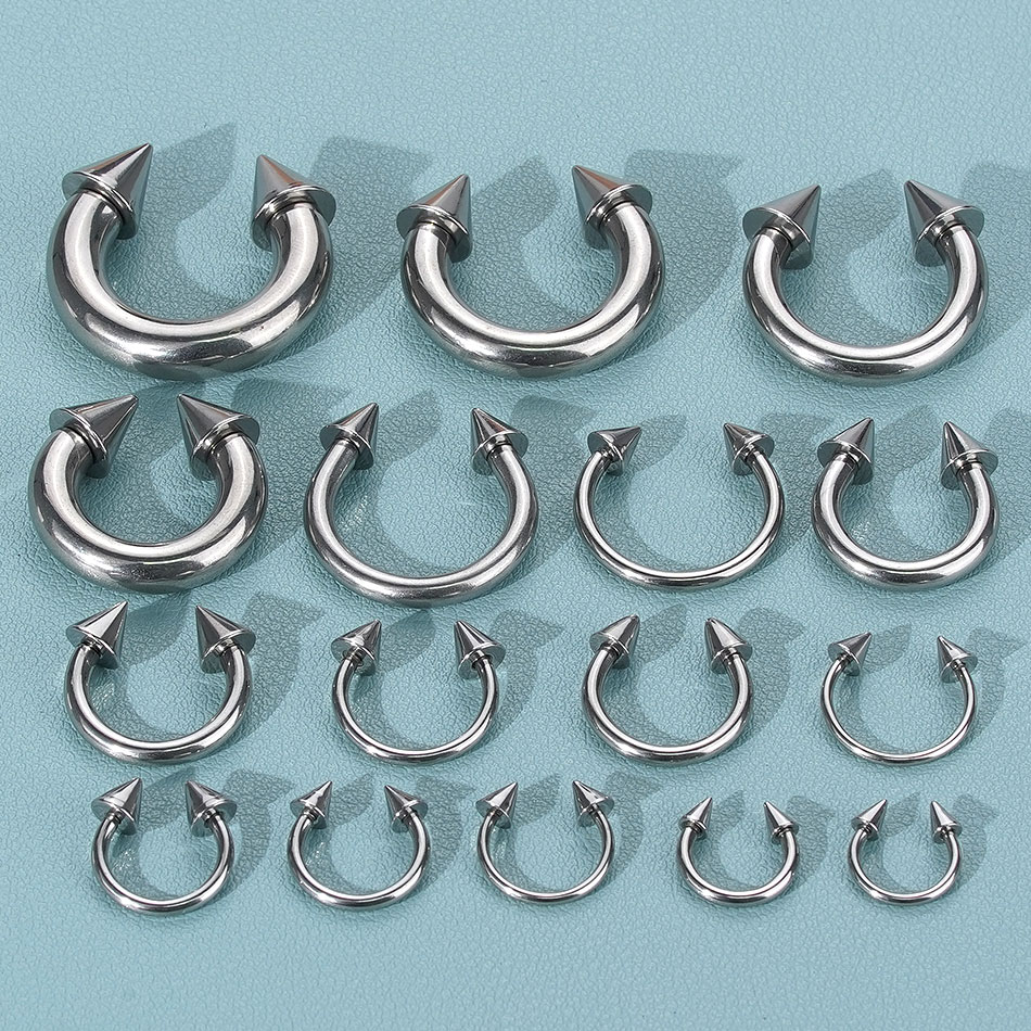 1 szt. Pierścień podkowy ze st – Body Jewelry Gauge Sizes recenzja i cena
