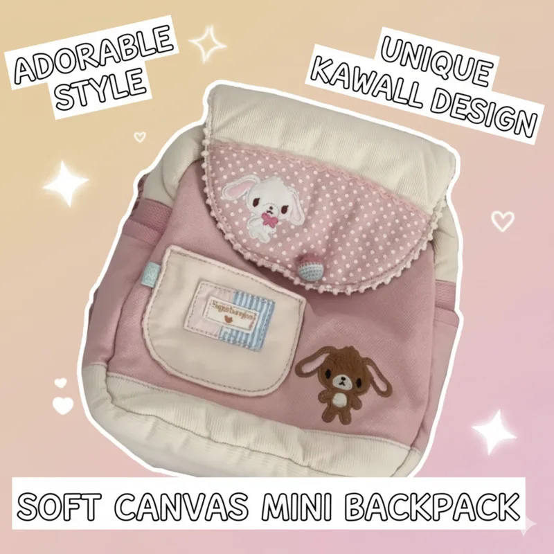 Y2K Bow Rabbit Backpack Canvas – Body Jewelry Back recenzja i cena