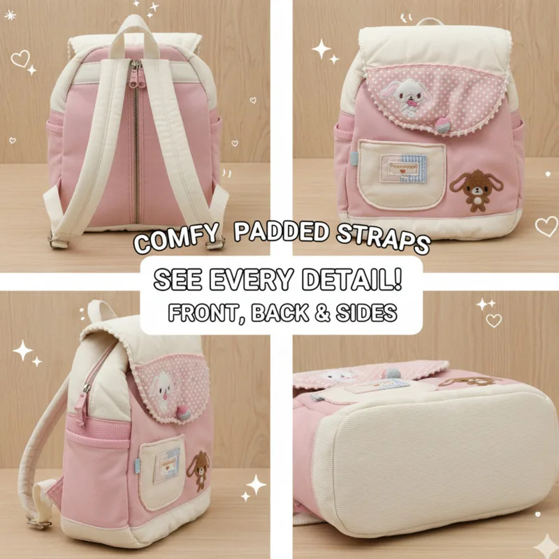 Y2K Bow Rabbit Backpack Canvas – Body Jewelry Back recenzja i cena