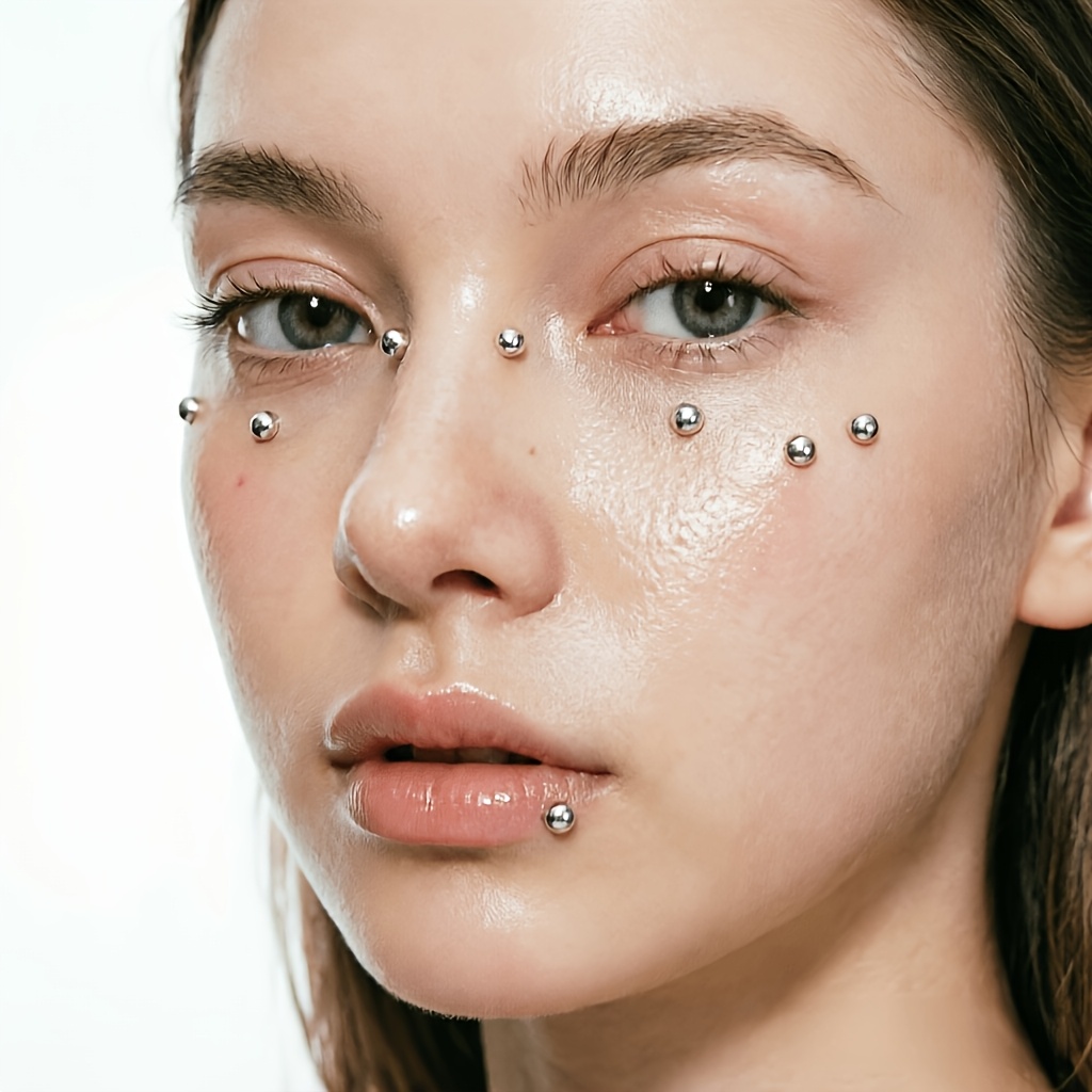 Zestaw 4 szt. samoprzylepnych  – Body Jewelry Eyebrow recenzja i cena